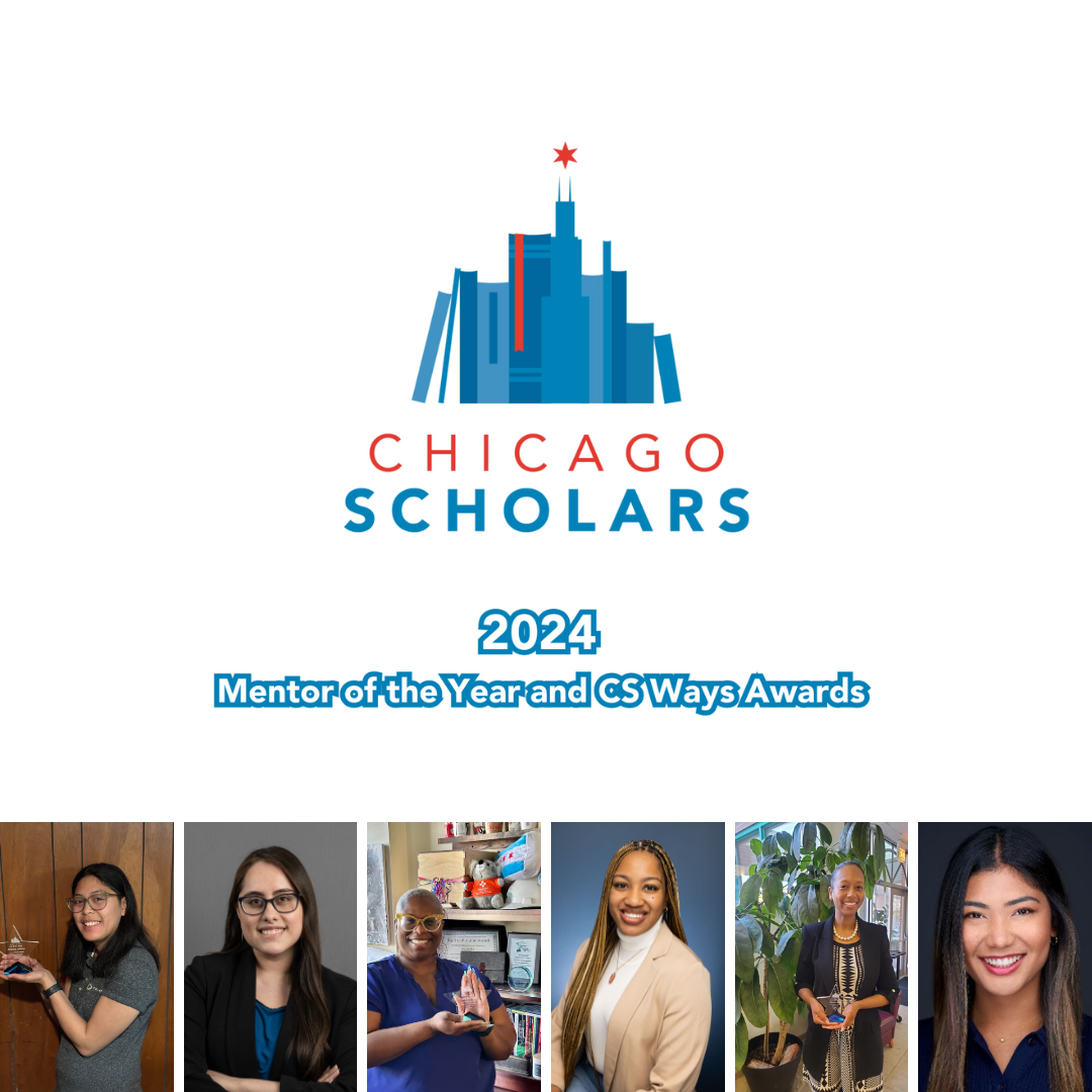 Headshots of the Chicago Scholars mentors who won the 2024 mentorship awards